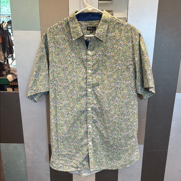 Galaxy By Harvic Other - Galaxy By Harvic Men’s Green Floral Casual Button Down Shirt